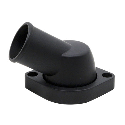 For Chevy LS 45 Degree Swivel Water Neck Black Aluminum Finish