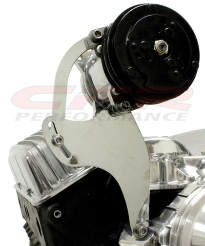 For Chevy SMALL BLOCK AIR CONDITIONER (A-C) BRACKET SET (SWP) - CHROME