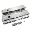 For 1958-86 CHEVY SMALL BLOCK TALL POLISHED ALUMINUM VALVE COVERS BALL MILLED