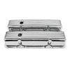 FOR 1958-1986 CHEVY SMALL BLOCK TALL CHROME ALUMINUM VALVE COVERS FULL FINNED
