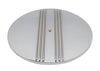 CHEVY-FORD 14" ROUND ALUMINUM AIR CLEANER TOP - PARTIAL FINNED - CHROME