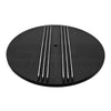 Aluminum 14" Round Air Cleaner Top Polished Partial Finned - Black