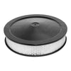 STEEL AIR CLEANER SET 14"X3" PAPER FILTER 7/8" RECESSED BASE - BLACK