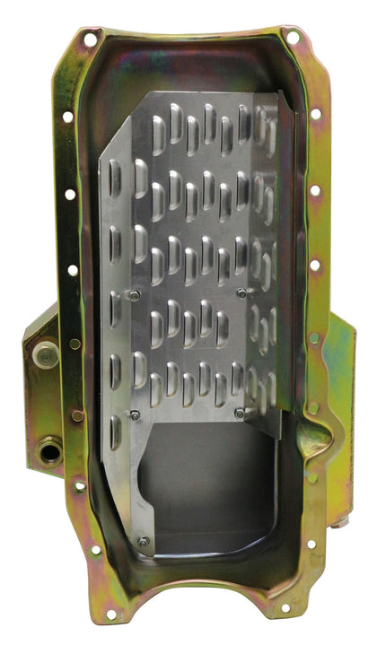 STEEL For 1986-2002 CHEVY SB 305-427 ROAD RACING OIL PAN W- WINDAGE TRAY - ZINC