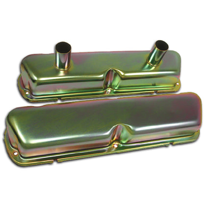 STEEL For 62-85 Ford SB 260 289 302 351W CIRCLE TRACK RACING VALVE COVERS - ZINC