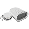 Hilborn Style Single 4 Barrel Hood Scoop 5 Finned Polished Aluminum