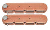 ALUMINUM For Chevy GM LS ENGINES RETRO FINNED VALVE COVERS - COPPER