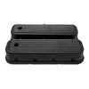 BLACK FINNED ALUMINUM TALL VALVE COVERS FOR 65-95 CHEVY BB 396 427 454 502
