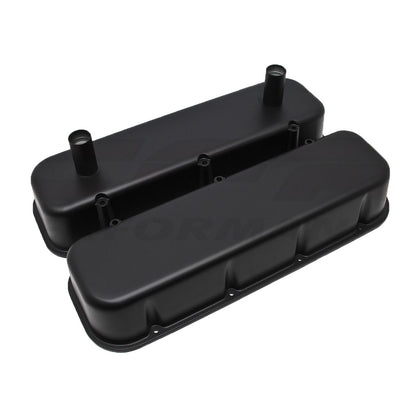 Racing Matte Black Aluminum Tall Valve Covers For 65-95 Chevy BB 396 427 454 502