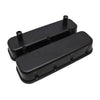 Al. For 1965-95 CHEVY BB RACING VALVE COVERS POWDER COATED MATTE BLACK (W-TUBES)