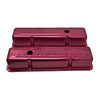 ALUMINUM STAMPED TALL VALVE COVERS For Chevy SB 283-350 - ANODIZED RED