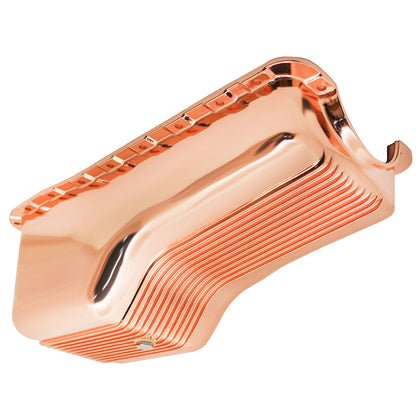 FOR 1962-1982 FORD SB 260-289-302 ALUMINUM STOCK CAPACITY OIL PAN FINNED COPPER