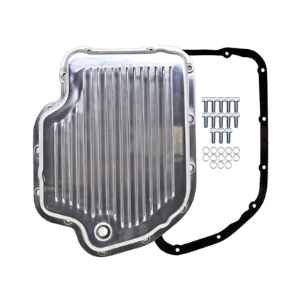 For Chevy Gm Turbo Th-400 Aluminum Transmission Pan Kit Deep Finned - Polished
