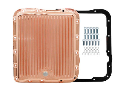 For Chevy-GM 700R4-4L60E-4L65E ALUMINUM TRANSMISSION PAN KIT DEEP FINNED - COPPER