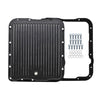 For Chevy GM 700R4 4L60E 4L65E Aluminum Transmission Pan Kit Deep Finned Black