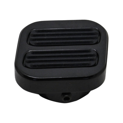 Dimmer Switch Pad 1.75 x 1.5 Inch Black Aluminum Street Rod Style Non Slip