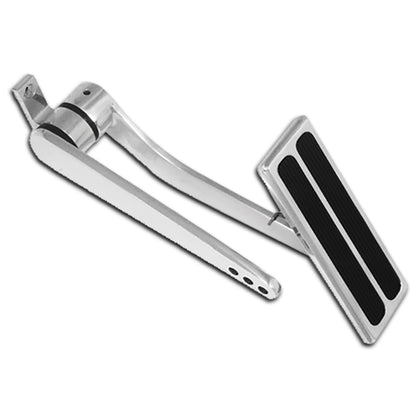 Street Rod Throttle Gas Pedal Polished Aluminum 1.5 x 4 Inches Firewall Mount