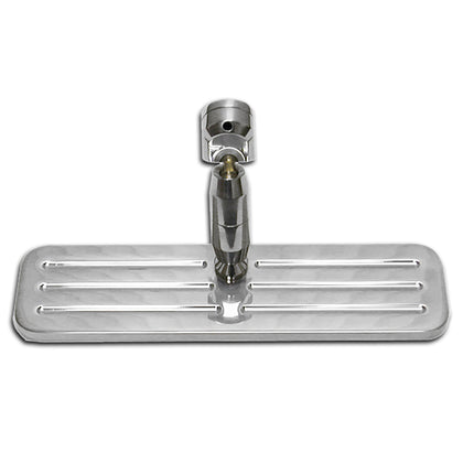 Rear View Mirror Standard Windshield Mount Ball Milled Aluminum 9-3/8 Inch Wide