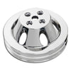 For Chevy BIG BLOCK CHROME ALUMINUM WATER PUMP PULLEY - 2 GROOVE (SHORT)
