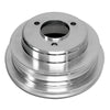 3 Groove Crank Pulley Machined Finish For 69-85 Big Block Chevy 396 454 With LWP