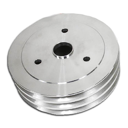 Machined Aluminum 3 Groove Crank Pulley For Chevy SB Short Water Pump SWP