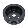 3 GROOVE CRANK PULLEY BLACK ALUMINUM FOR 1955-1968 CHEVY SB SHORT WATER PUMP