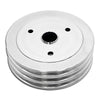 Polished Aluminum 3 Groove Crank Pulley For Chevy SB Short Water Pump SWP