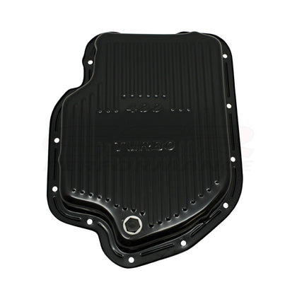 For CHEVY GM TURBO TH-400 EDP BLACK STEEL FINNED STOCK CAPACITY TRANSMISSION PAN