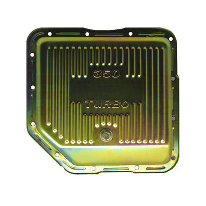 For Chevy GM Turbo Th-350 Steel Transmission Pan Zinc With Drain Plug