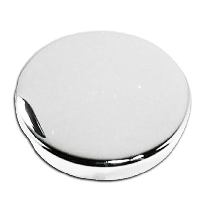 Smooth Chrome Rubber Base Push In Oil Cap For 1.25