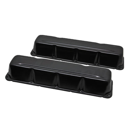 STEEL For 1968-79 AMC JEEP 304 360 390 401 VALVE COVERS - BLACK