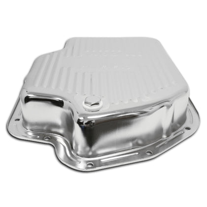 For Chevy Gm Turbo Th-400 Steel Transmission Pan (Deep Sump) - Chrome