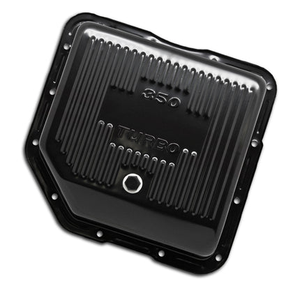 For Chevy Gm Turbo Th-350 Steel Transmission Pan (Deep Sump) - Black