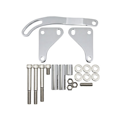 For Chevy Small Block Steel Power Steering Bracket Set - Chrome