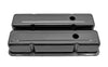 FOR 1958-1986 CHEVY SMALL BLOCK TALL STEEL VALVE COVERS BLACK CHROME