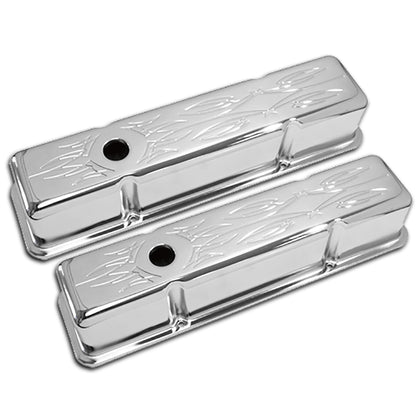 58-86 for chevy Small Block Tall Steel Valve Covers -Special Edition Pinstriping
