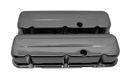 FOR 1965-95 CHEVY BIG BLOCK 396 427 454 502 TALL STEEL VALVE COVERS BLACK CHROME