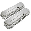STEEL For 1965-1995 CHEVY BIG BLOCK 396 427 454 502 SHORT VALVE COVERS - CHROME