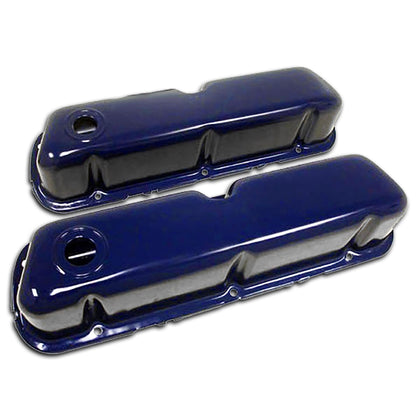 FOR 1962-1985 FORD SMALL BLOCK 260-289-302-351W STEEL VALVE COVERS - BLUE