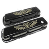 For 1986-95 FORD 302 5.0L FOX-BODY MUSTANG STEEL VALVE COVERS W- GOLD V8 LOGO