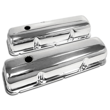 FOR 1957-76 FORD BIG BLOCK FE 352 390 406 427 428 STEEL VALVE COVERS - CHROME