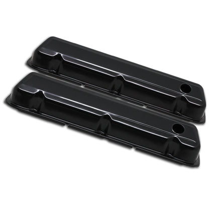 FOR 1968-1997 FORD BIG BLOCK FBB 429 460 STEEL VALVE COVER PAIR BLACK