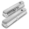 CHROME STEEL SHORT VALVE COVERS FITS 1967-89 SMALL BLOCK 318 340 360