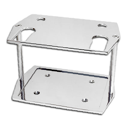 SMOOTH CHROME BILLET ALUMINUM OPTIMA GROUP 75-25 BATTERY TRAY - CHEVY FORD
