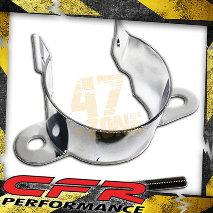 CHROME ROUND CANISTER COIL BRACKET FOR  STEEL CHEVY GM
