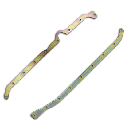 Steel For 86-02 Chevy Sb Oil Pan Reinforced Rails One Piece Rear Main Seal Zinc