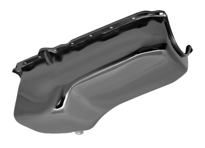 For 1986-02 CHEVY SMALL BLOCK 305-327-350 STOCK CAPACITY OIL PAN - BLACK CHROME