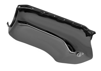 For 1986-02 CHEVY SMALL BLOCK 305-327-350 STOCK CAPACITY OIL PAN - BLACK CHROME