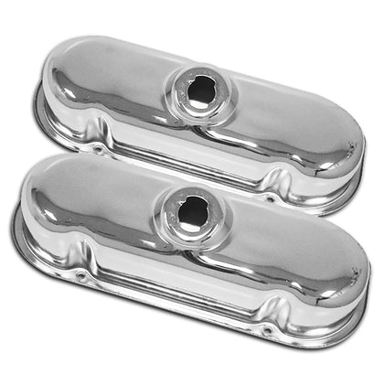 For 1982-2004 Ford 3.8L V6 232 Engine Baffled Chrome Steel Valve Covers