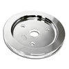ALUMINUM for chevy SB CRANK PULLEY 1 GROOVE SHORT SWP - CHROME